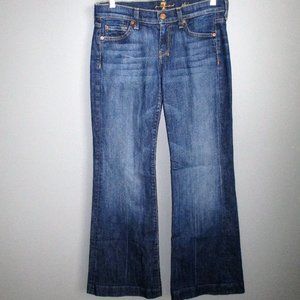 7 For All Mankind Wide Leg Blue Jeans EUC